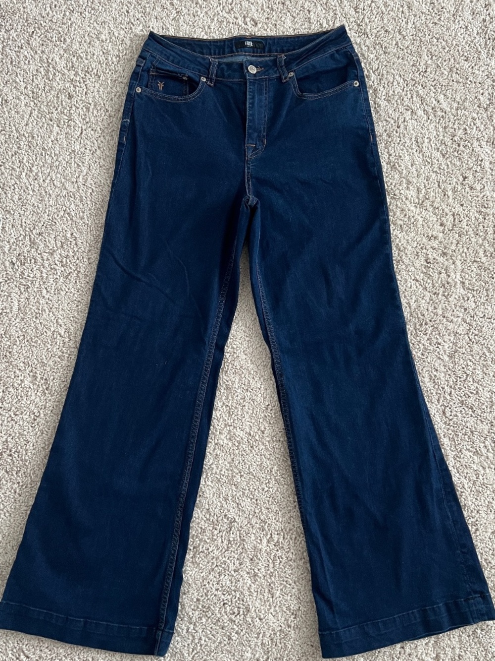 Frye Dark Wash High Rise Flare Wide Leg Stretch Jeans Size 27